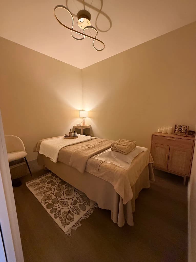 The calm treatment room at Havenly Wellness & Head Spa, Balwyn